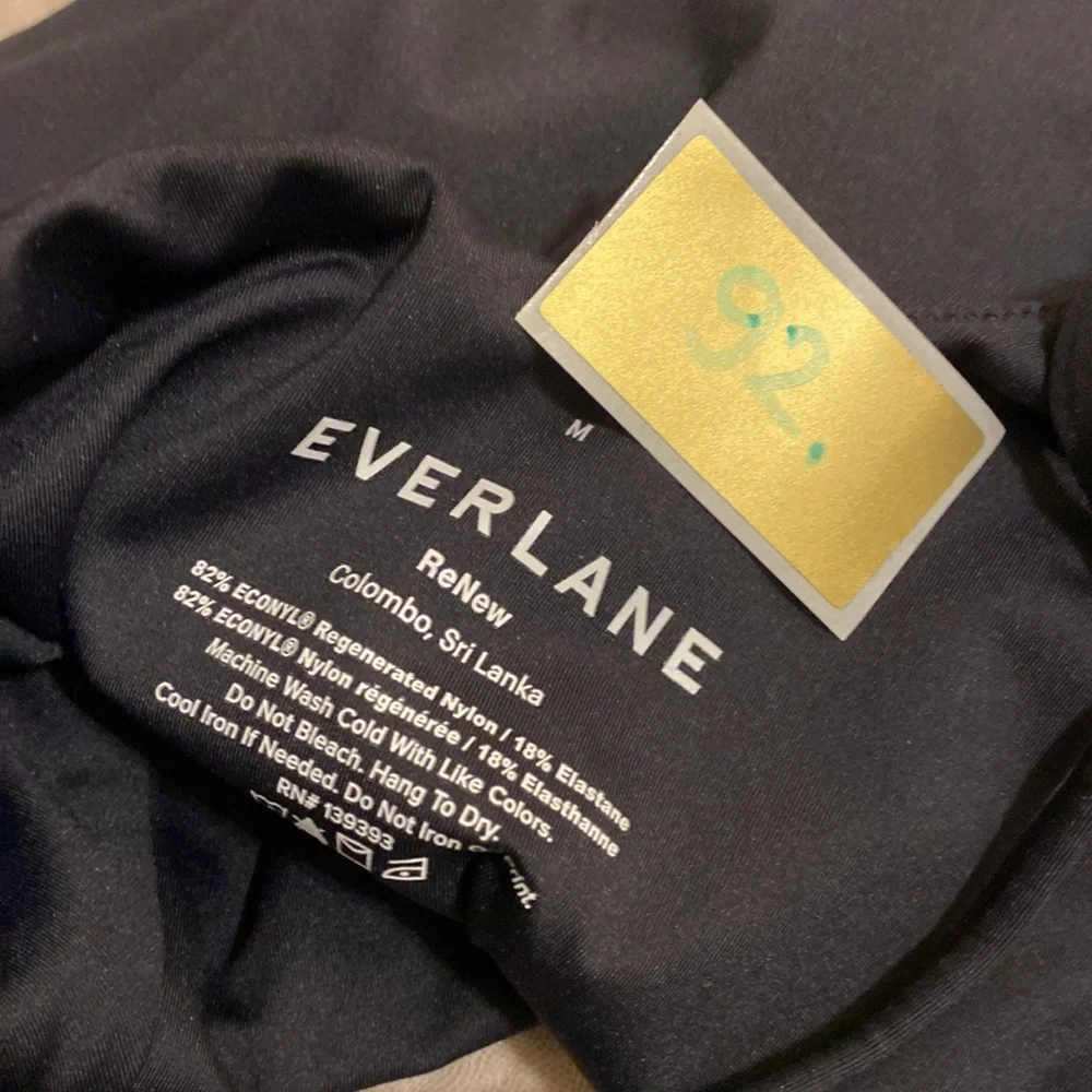 EVERLANE RENEW Black Strappy One-Piece Swimsuit. Size M - Picture 7 of 7